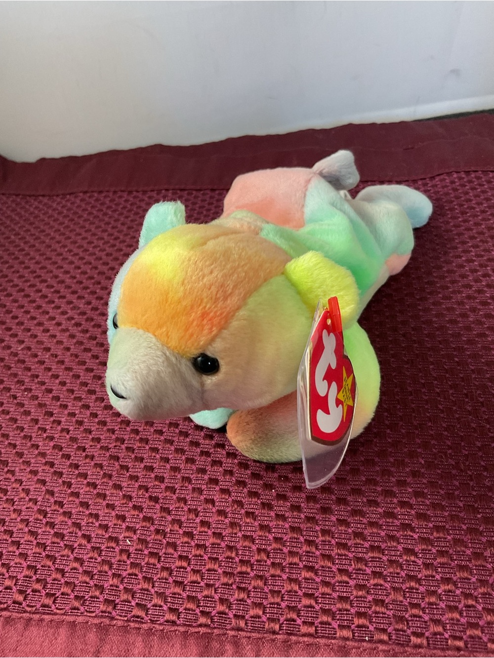 Ty Pastel Rainbow Sammy Beanie Baby Plush - 7 errors